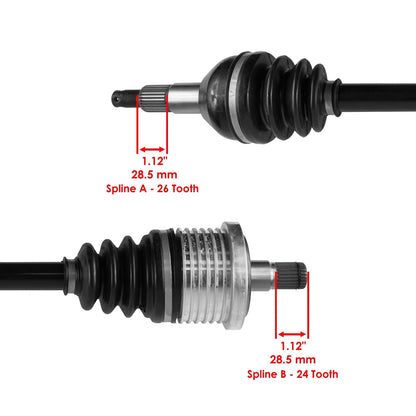 Set of 2 Rear CV Joint Axles for Can-Am Maverick 1000 4x4 (2014–2015) AX251A1004, 705501794, 705502357