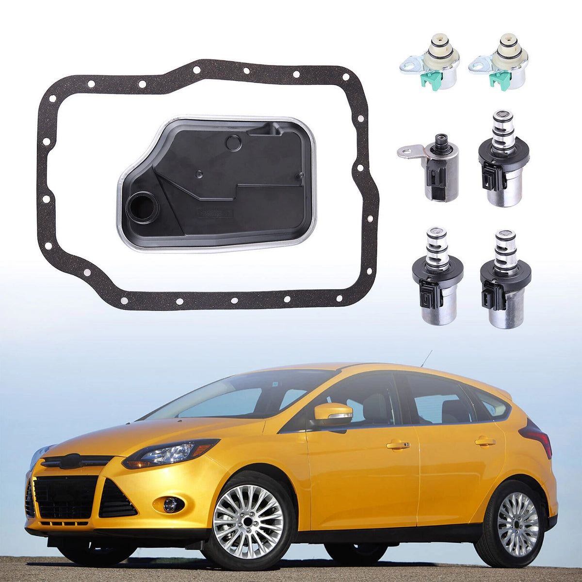 Transmission Solenoid Valve Gasket Filter Kit for Ford Transit Connect (2002–2013)