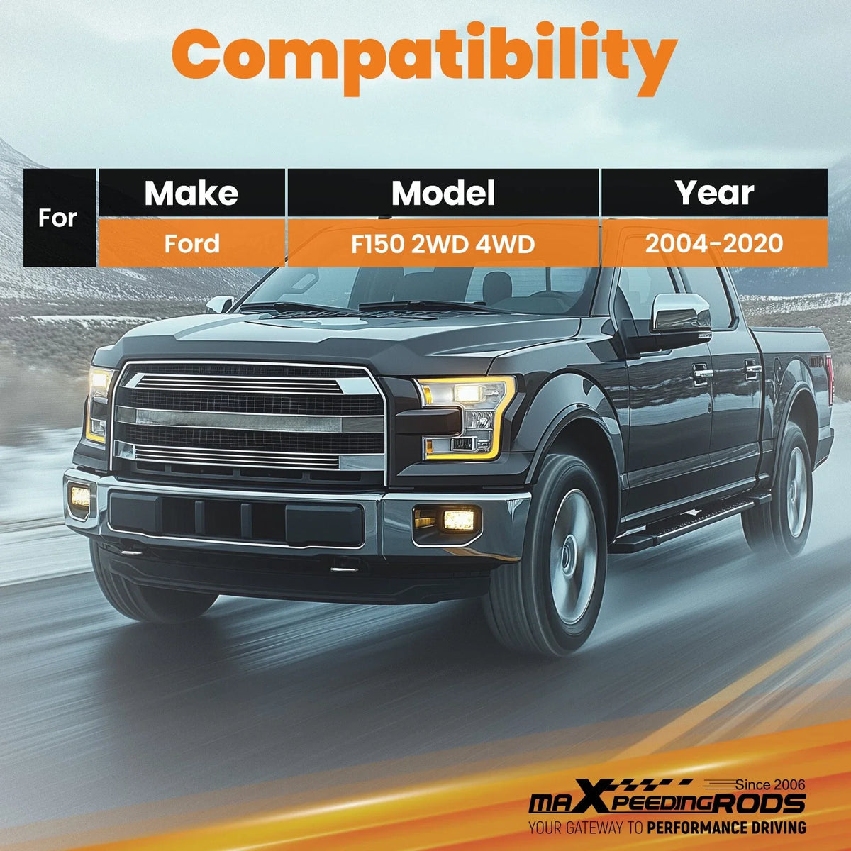 6" Drop Height Rear Kit for Ford F150 (2004–2020) Steel Axle Flip Kit