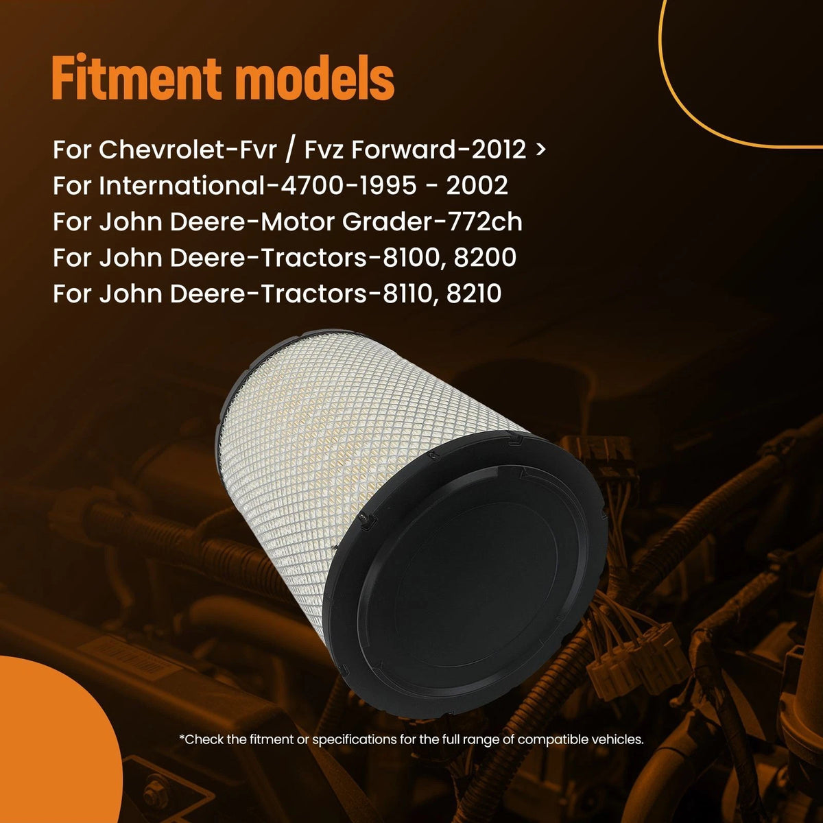 Air Filter for International 4700 (1995–2002) P533930, IZWKVN, LAF3930