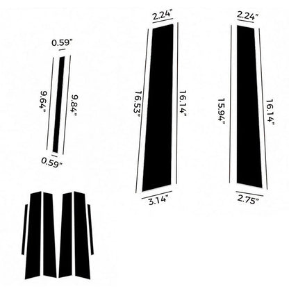 Car Door Window Trim Protectors for Honda Civic Sedan (2006–2011)