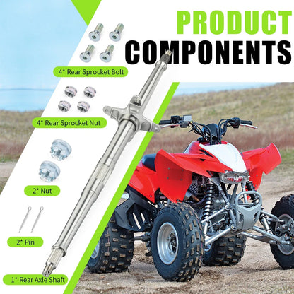 Rear Axle Shaft with Bolt Nut Kit for Honda TRX400EX 1999–2008