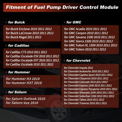 Fuel Pump Driver Module for Chevrolet Cadillac (601-131, 20877116)