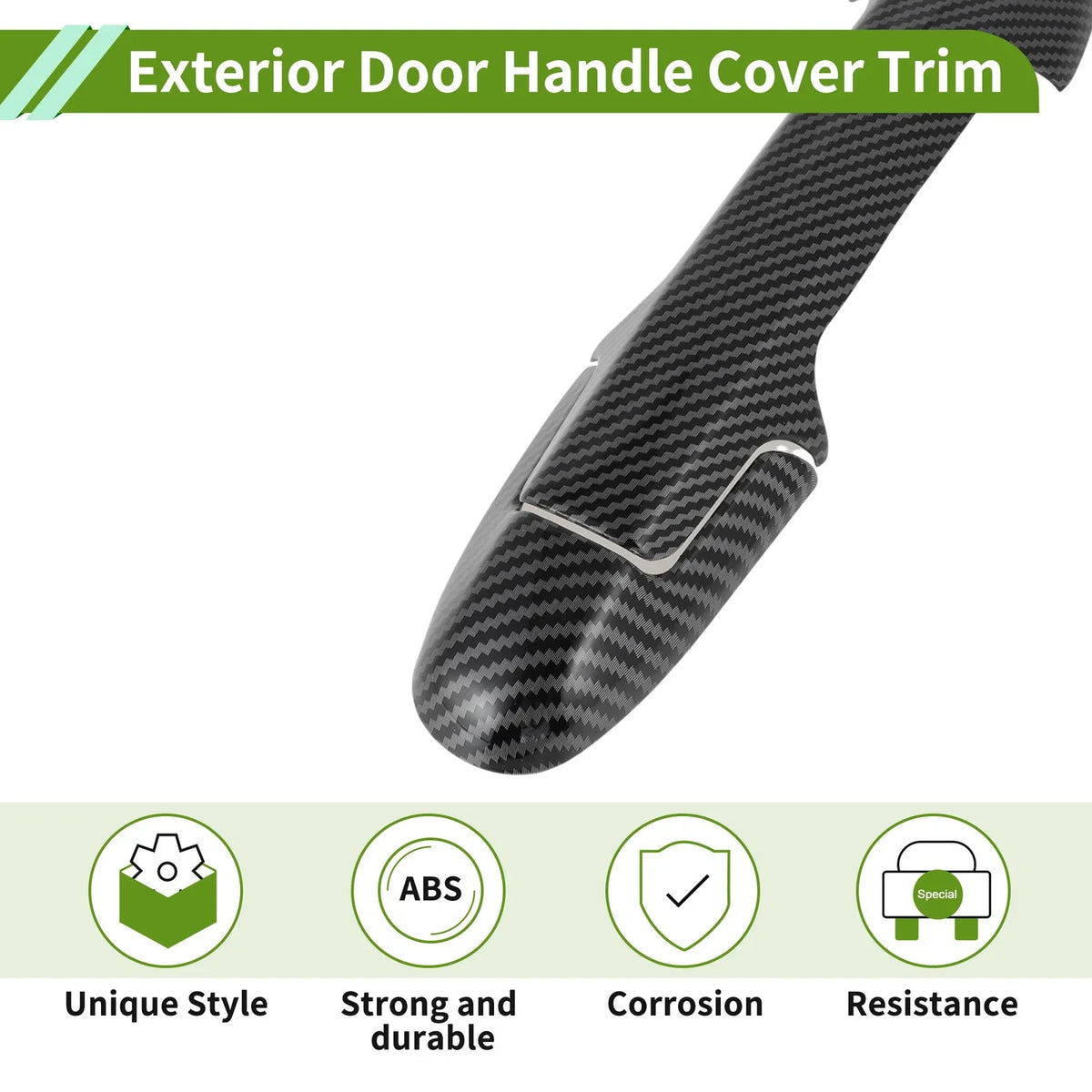 Exterior Handle Cover Trim for Honda Accord (2003–2007) Carbon Fiber Black