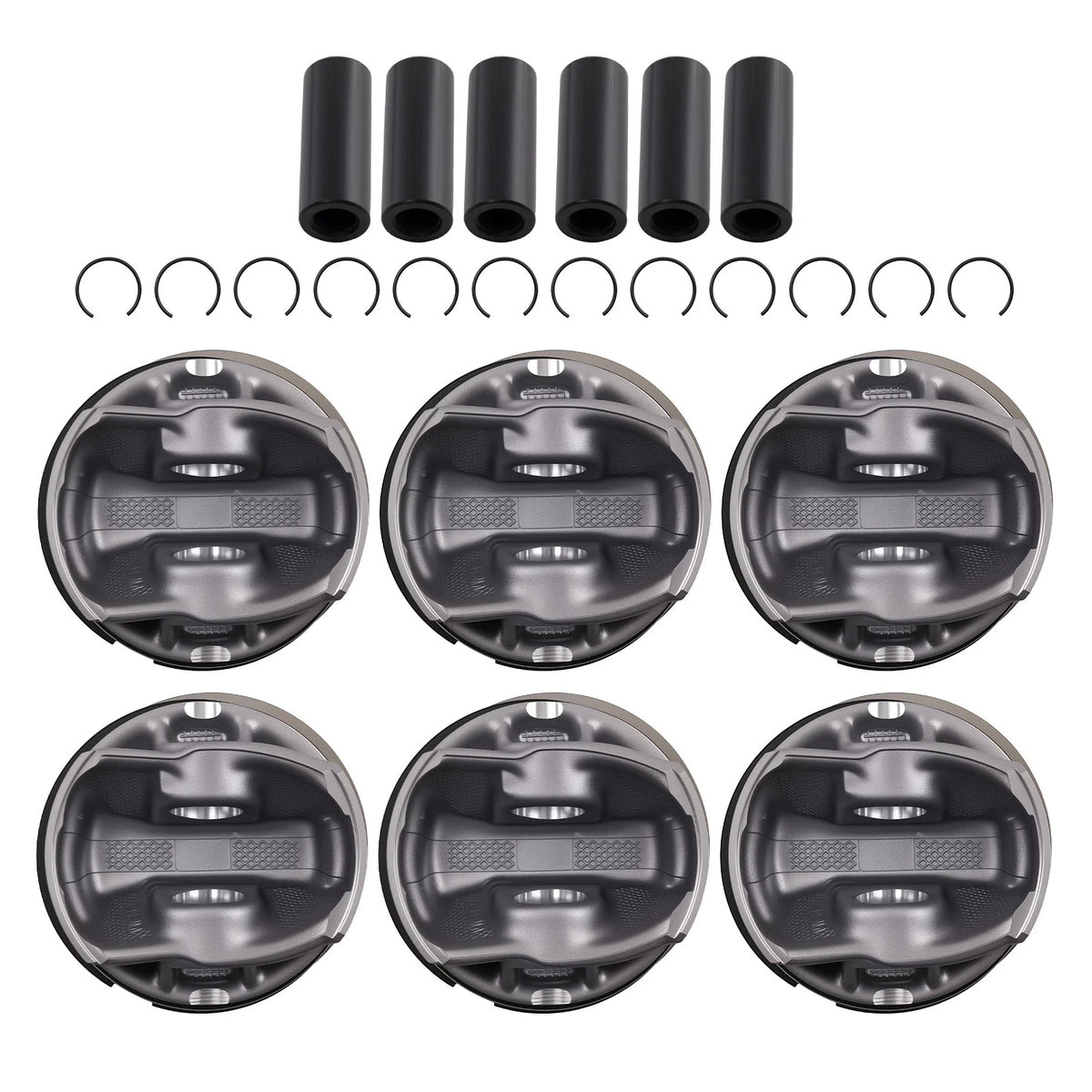 6x Pistons & Rings Set for VW Audi Porsche 3.0T V6 EA839 (2006–2021)
