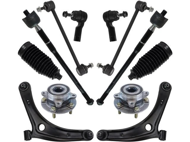 Set of 4 Wheel Hub Control Arm Ball Joint Tie Rod End Kit for Mitsubishi Lancer - 21859THSP