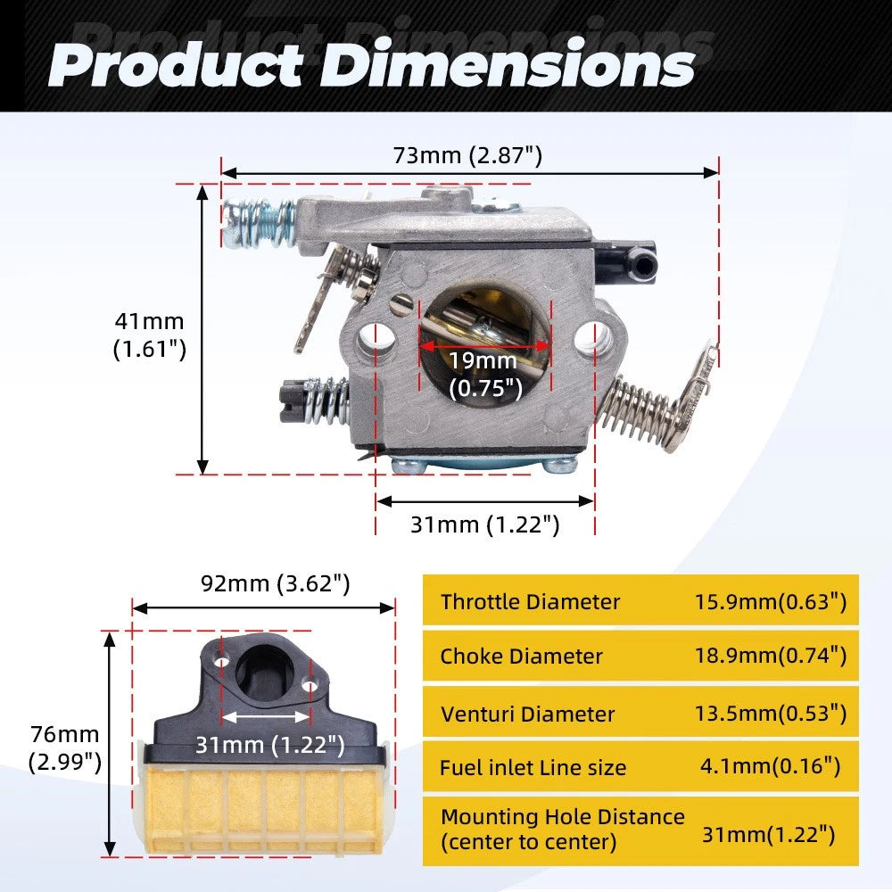 Upgrade Carburetor for MS250 MS230 MS210 021 023 025 (No Years Specified)