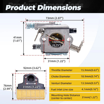 Upgrade Carburetor for MS250 MS230 MS210 021 023 025 (No Years Specified)