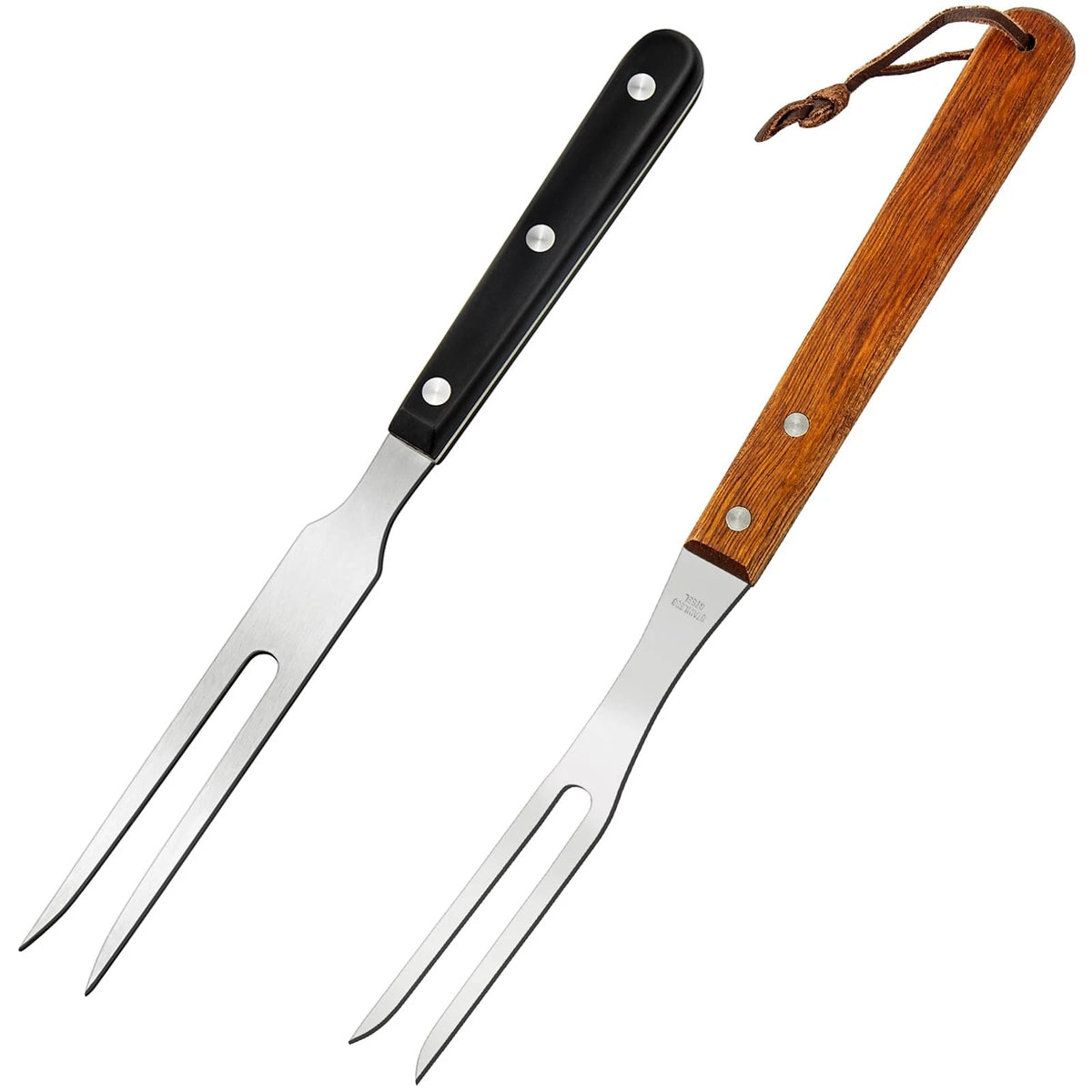 Set of 2 Stainless Steel Meat Forks for Carving (10.5 & 13.5 inch)