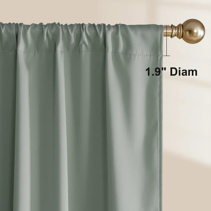 2X Blackout Curtains 63 Inch Thermal Room Darkening Drapes