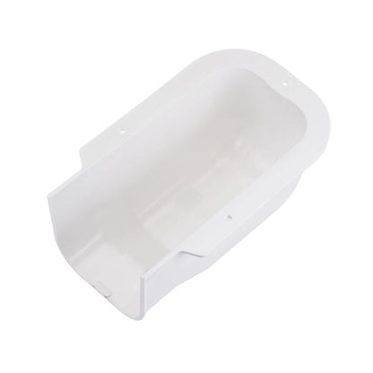 2X 3" PVC Decorative Line Cover Wall Entry Cap for Air Conditioner White