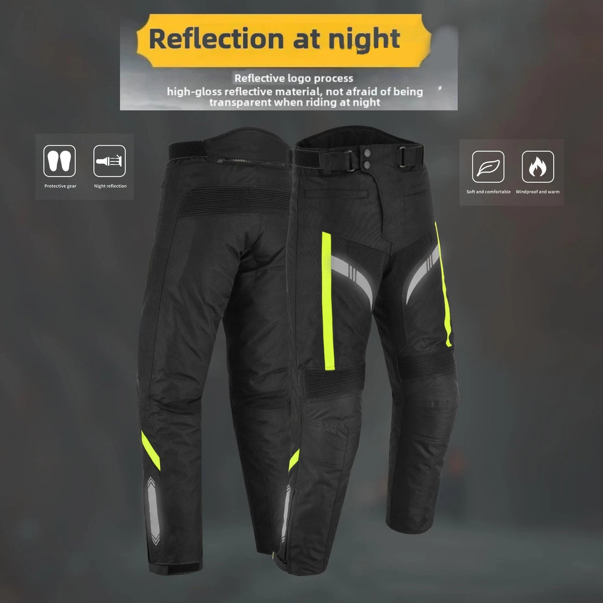Waterproof Armored Motorcycle Pants with Removable Protectors