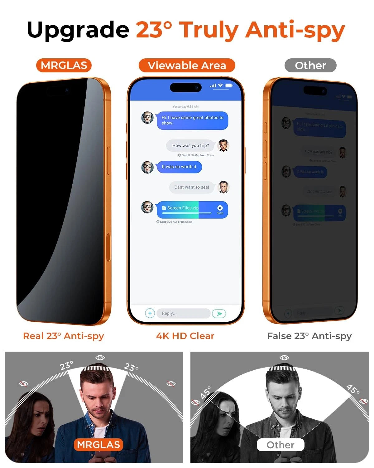 2X MRGLAS TOP 9H+ Packs for iPhone 17 Pro Max (2023)