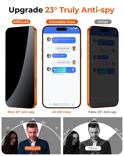 2X MRGLAS TOP 9H+ Packs for iPhone 17 Pro Max (2023)