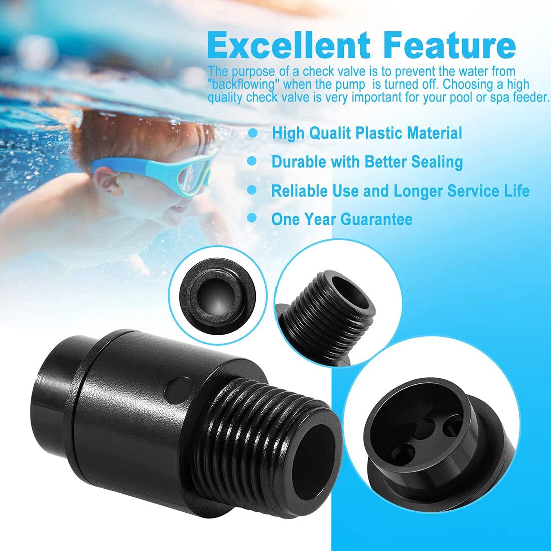Check Valve for Pentair Rainbow 320 Pool (R172248)