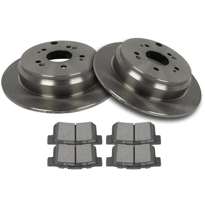 Set of 4 Rear Ceramic Brake Pads & Rotors for Honda CR-V (2005–2016)