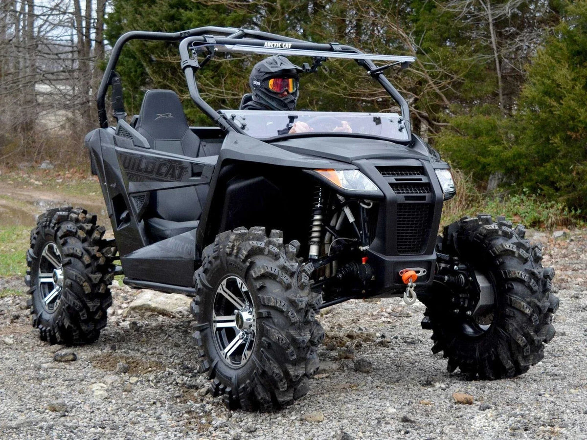 Scratch Resistant Flip Windshield for Arctic Cat Wildcat Trail Sport (2014–2023)