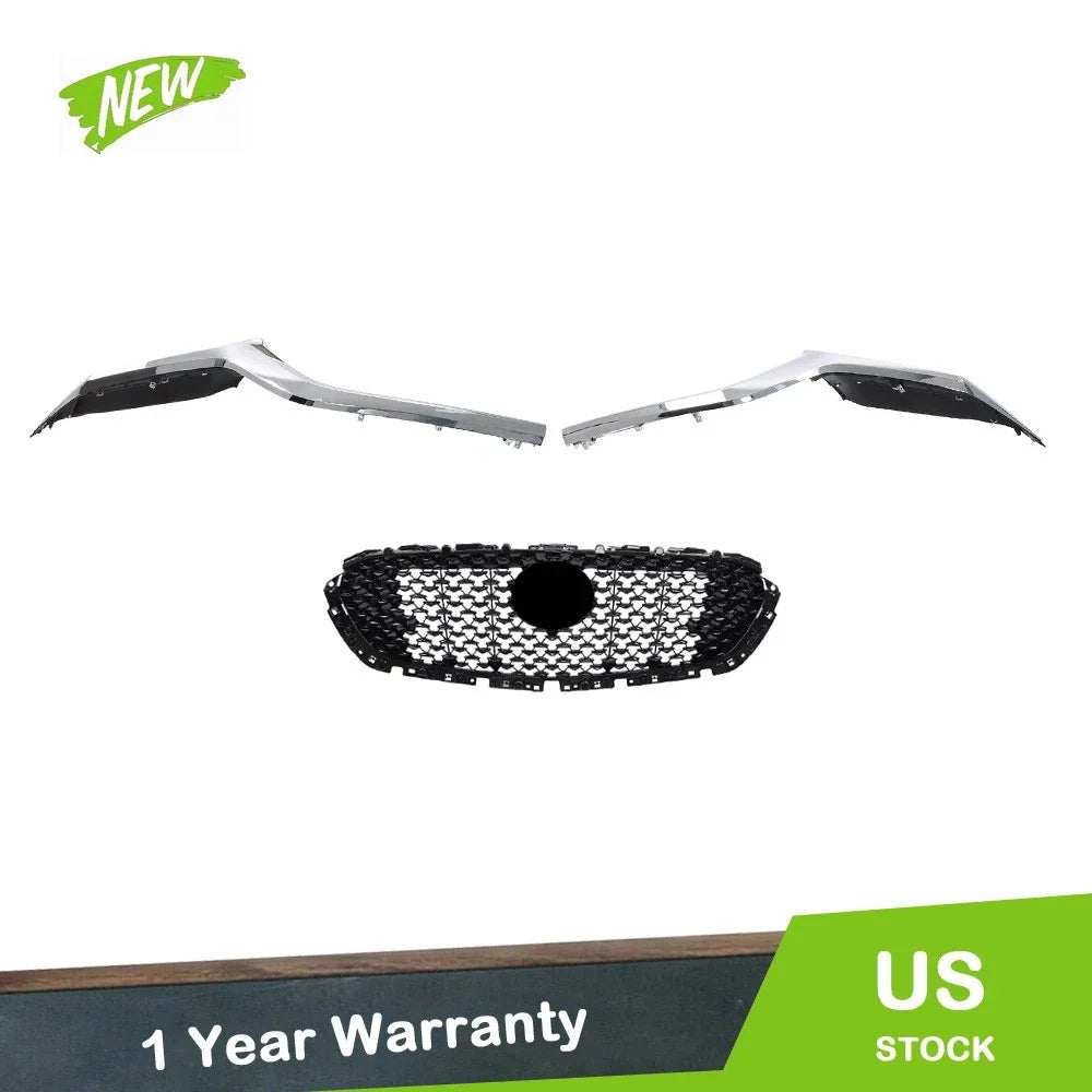 Front Center Grille & LH/RH Grill Molding Trim for Mazda CX-30 (2020–2023)
