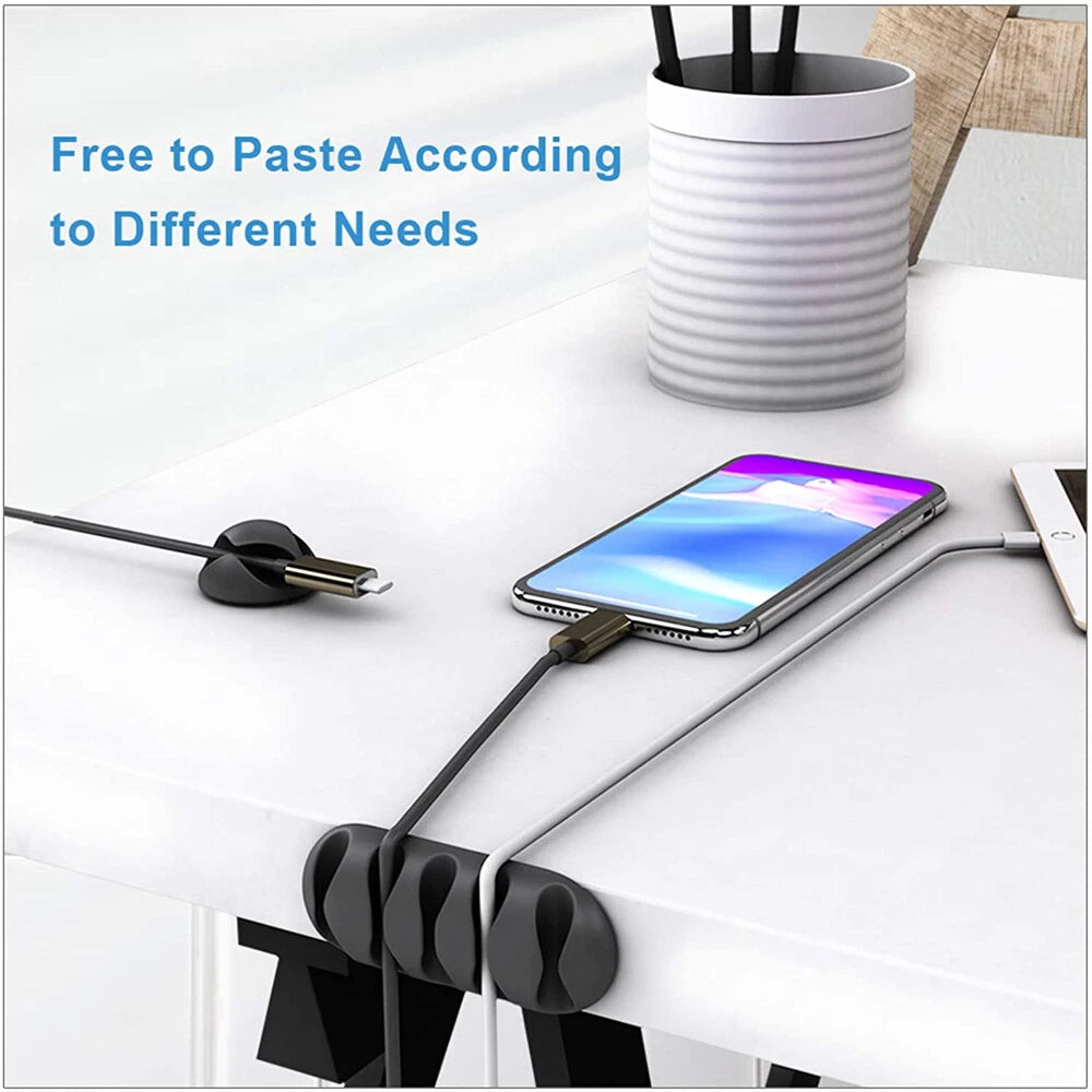 26PCS Cable Clips for Cord Management Organizer Clamps Self-Adhesive
