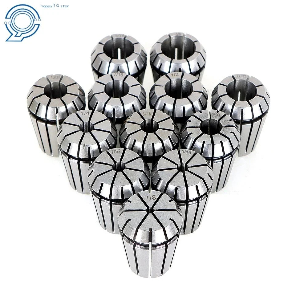 Set of 12 Spring Collets for CNC Engraving Milling Lathe Tool