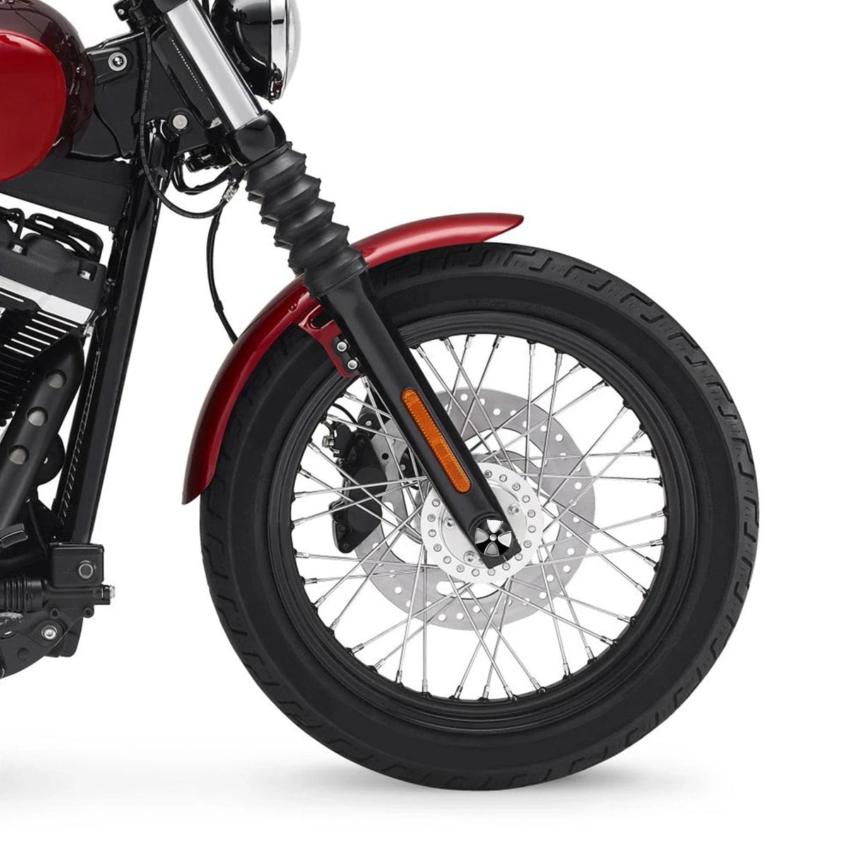 Set of 2 Front Axle Cap Nut Covers for Harley Dyna (2011–2017) & Sportster (2009–2022) Aluminum
