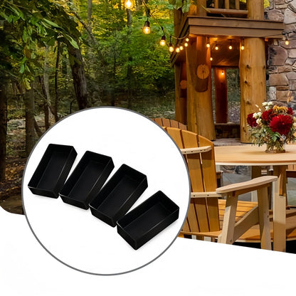 Set of 4 Rubber Post Caps for 2x4 Wood Posts (1.5"x3.5")