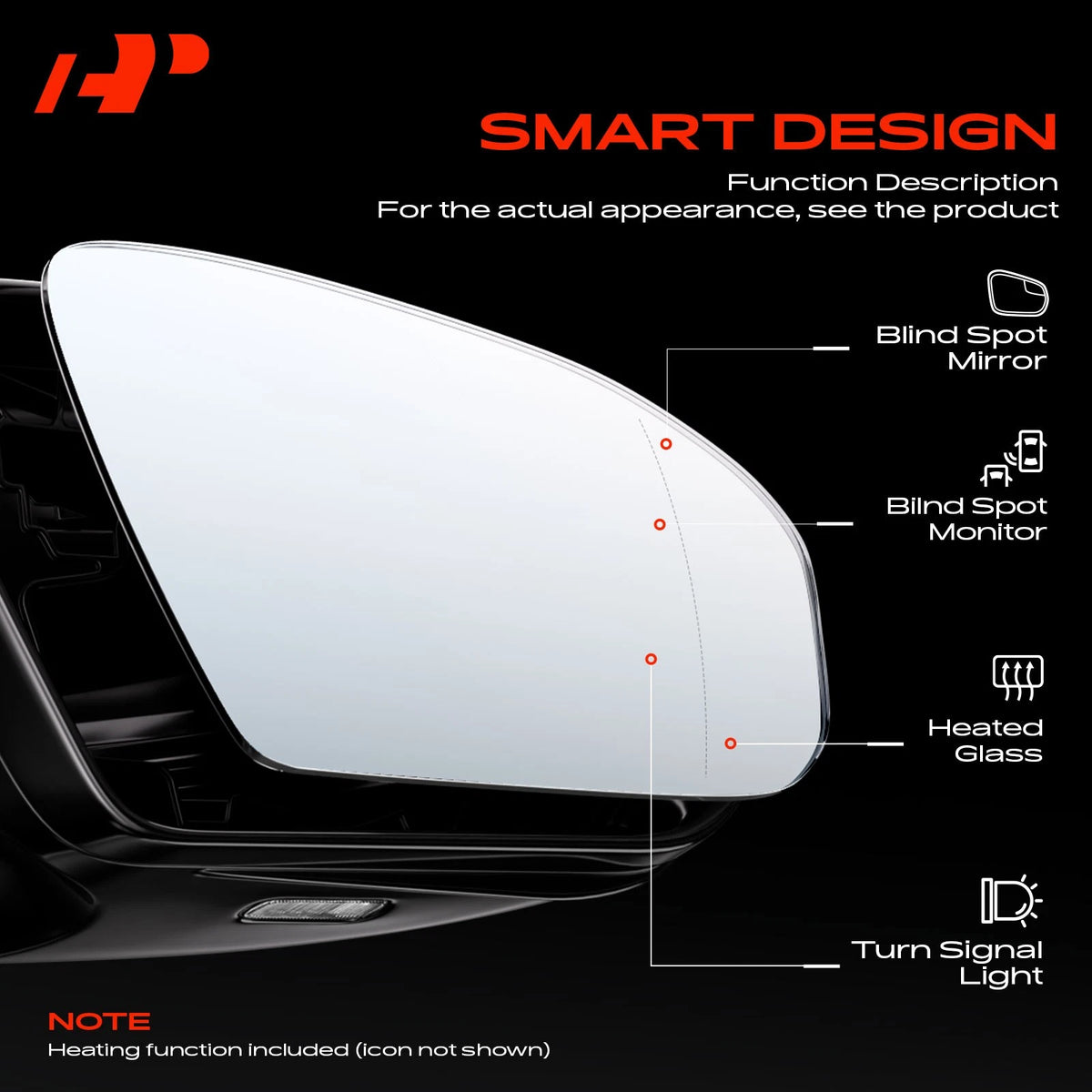 Passenger Side Mirror Glass for Subaru Outback Legacy (91039AN03A, SU1325116)
