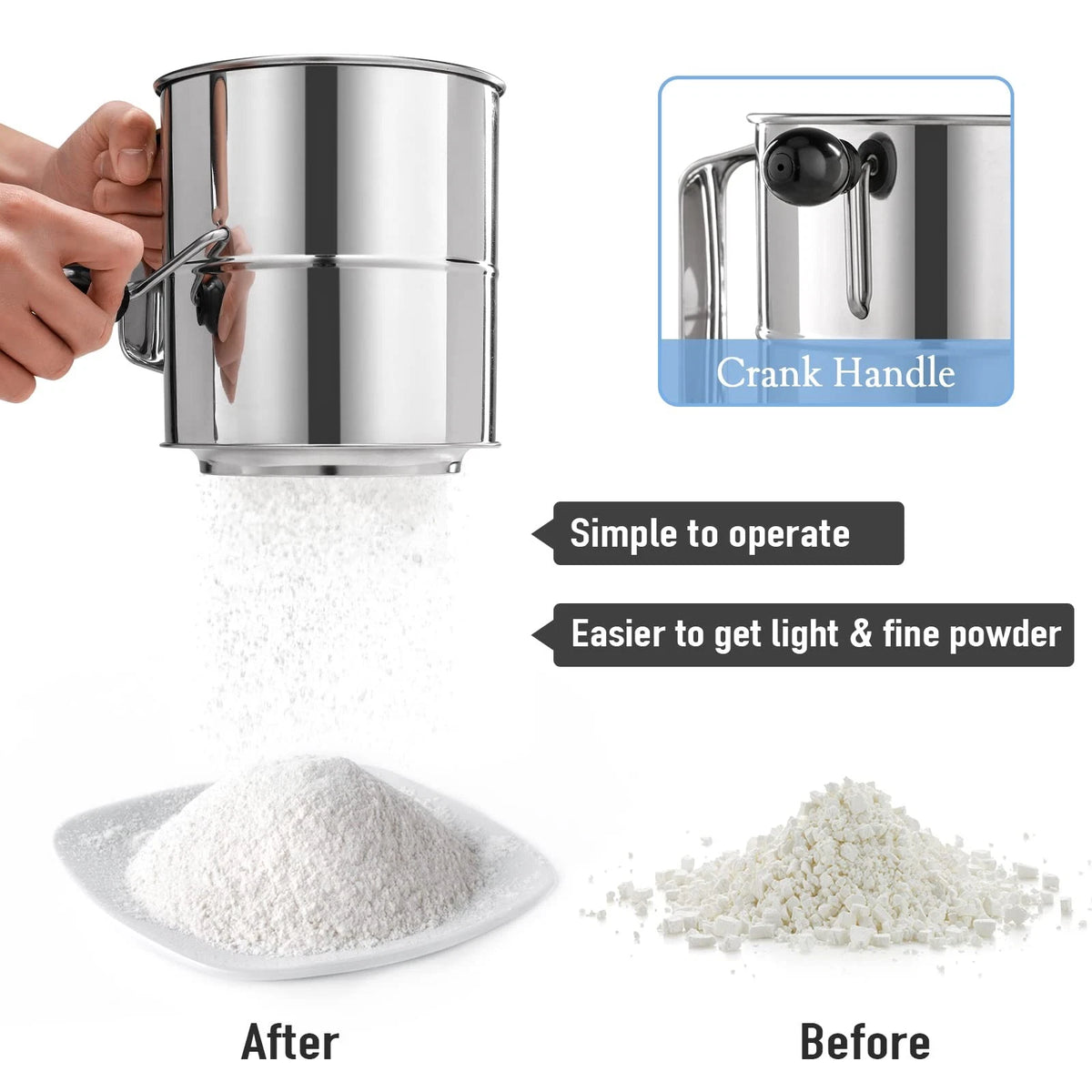 5 Cup Flour Sifter for Kitchen Use (No Year Range)