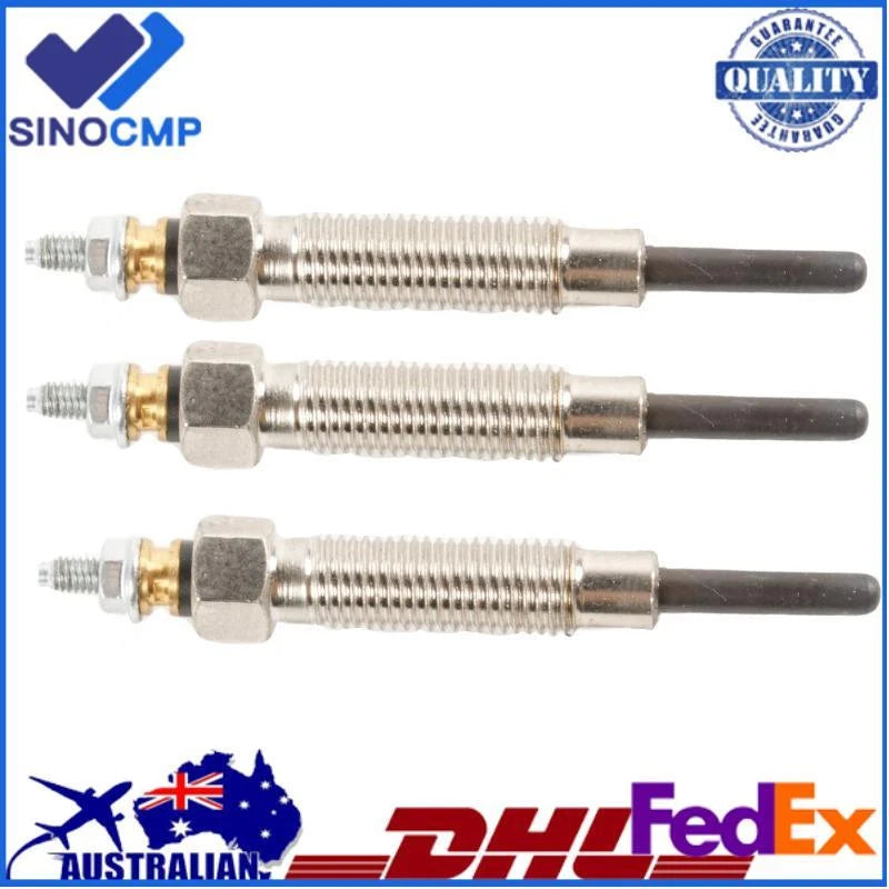 3pcs Glow Plugs Set for Mitsubishi Engine Volvo EC25 EC30 Excavator