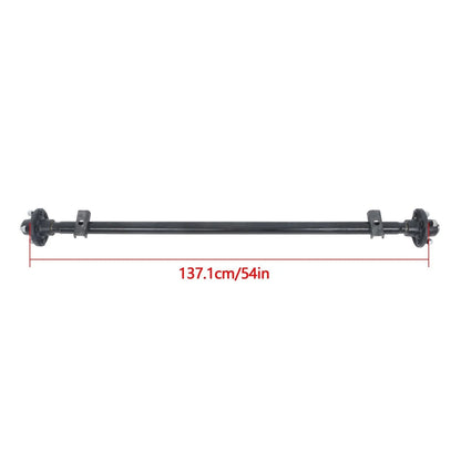 Set of 4 Idler Trailer Boat Axles 2000 lbs 4 on 4" with U-Bolt Kit (14872060)