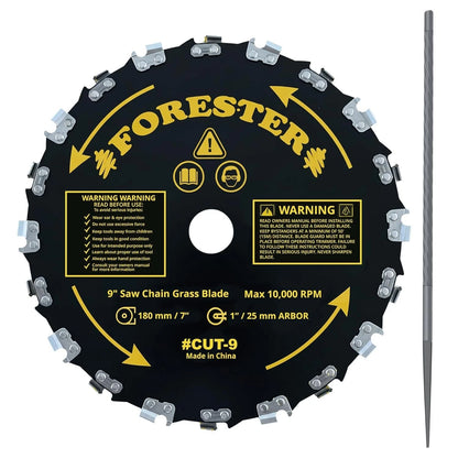 20 Tooth Chainsaw Brush Cutter Blade with File for