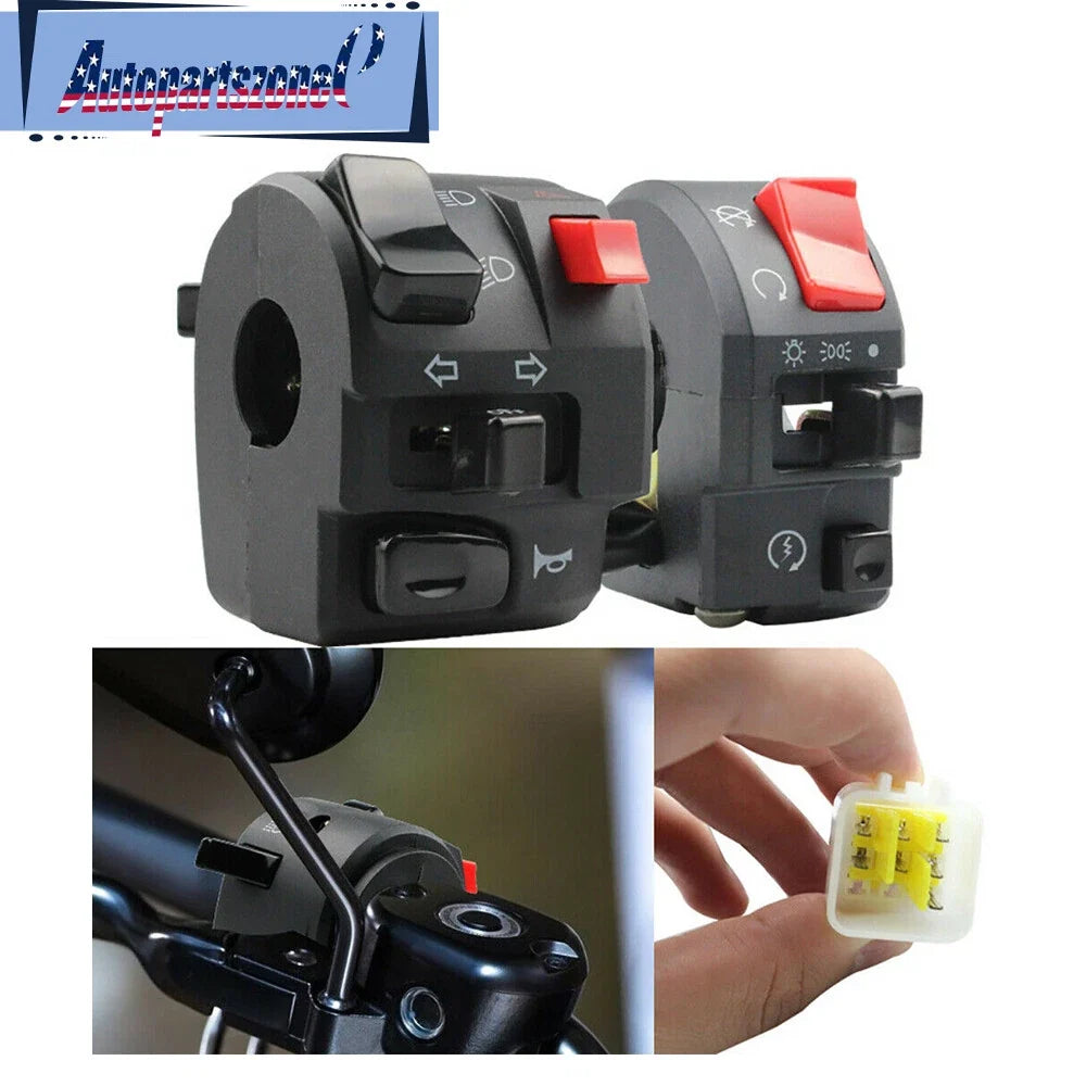 7/8" Motorcycle Handlebar Horn Button Turn Signal Fog Light Switch for
