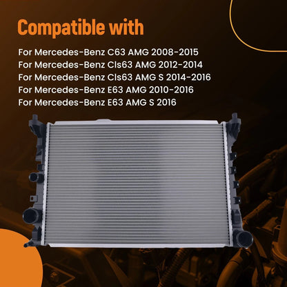 Aluminum Radiator for Mercedes-Benz C63 E63 CLS63 AMG (2008–2016)