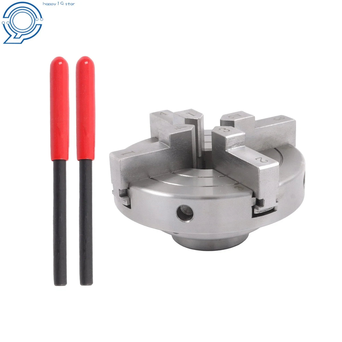 4 Inch Quick Change 4 Jaw Lathe Chuck Set for 1x8 TPI (Self Centering)