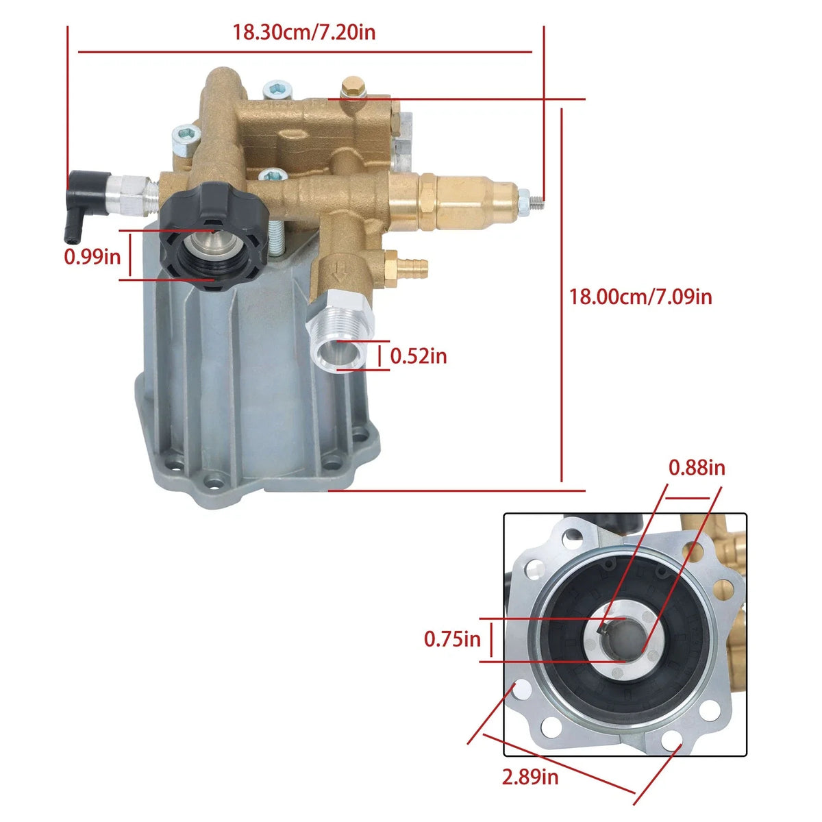 3000 PSI Pressure Washer Pump for RMV25G30D-EZ, RMV2.5G30DEZ (No Year)