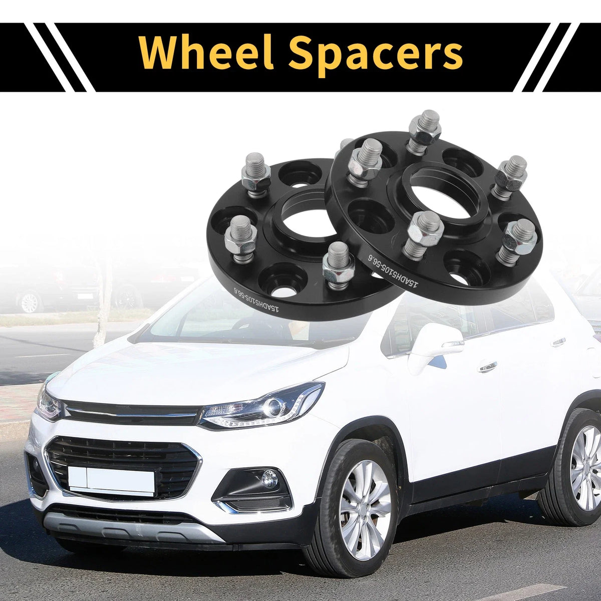 2Pcs 5x105mm Wheel Spacers 56.6mm M12x1.5 for Chevrolet Trax (2013–2020)