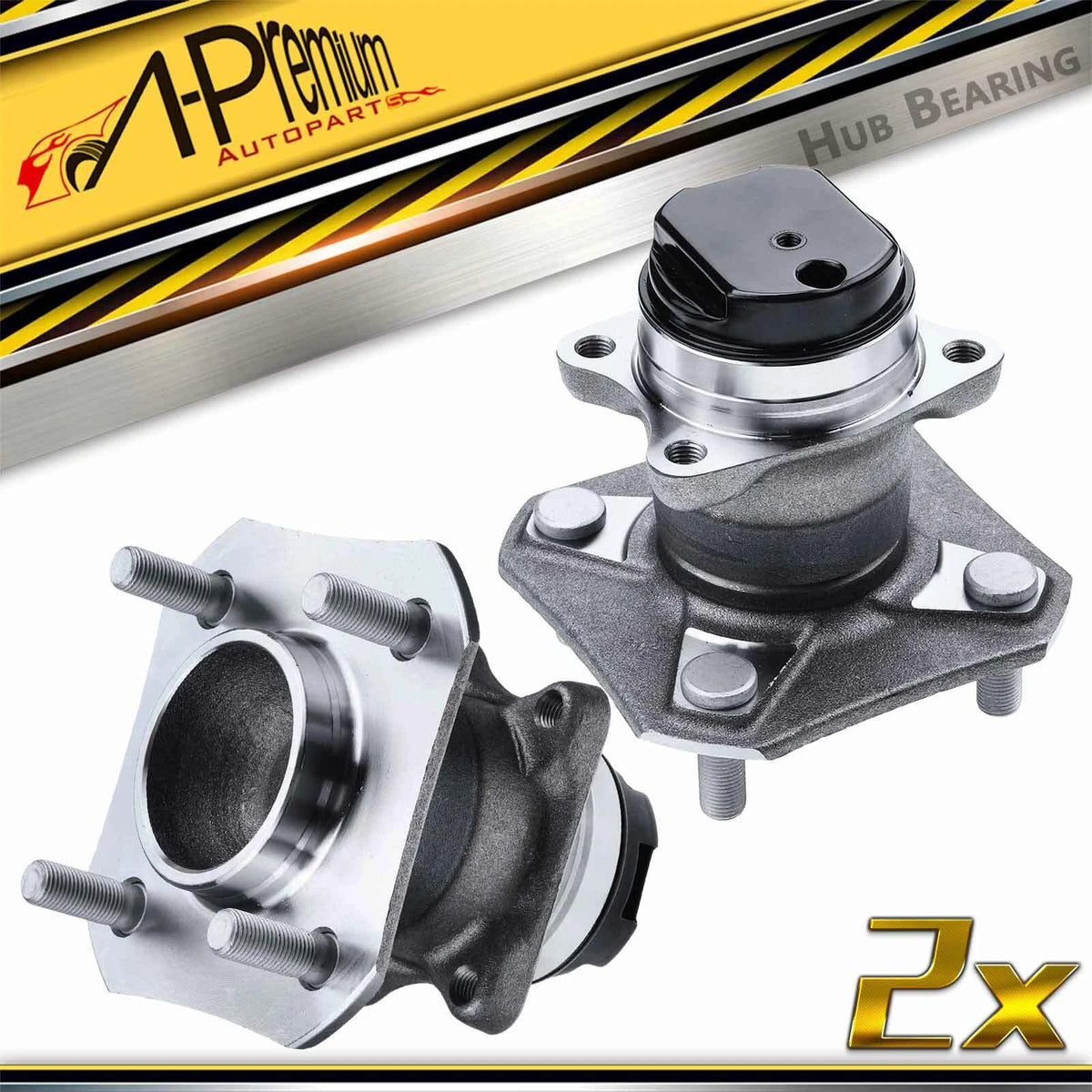 2X Rear Wheel Hub & Bearing Assembly for Nissan Versa (2007–2012) HA590288, BR930740, 43202-EM30A