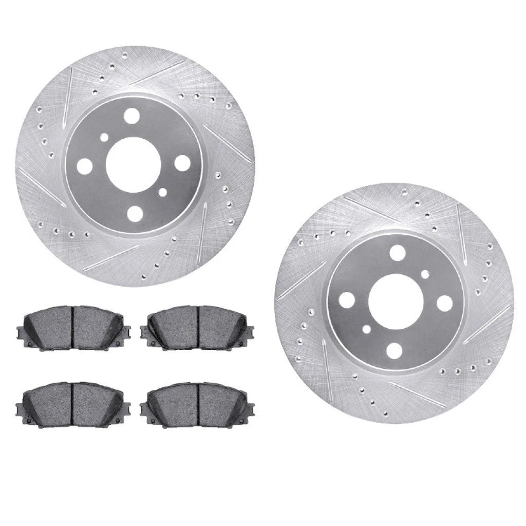 Rotor Set with Brake Pads for Toyota Yaris (2006–2018) ALX-PAU-DF-7512-76127-CLA1