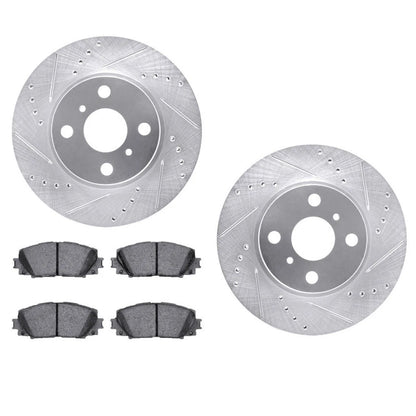 Rotor Set with Brake Pads for Toyota Yaris (2006–2018) ALX-PAU-DF-7512-76127-CLA1