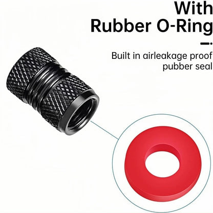 Set of 5 Tire Valve Caps for Camaro RS SS (2010–2023) - Red