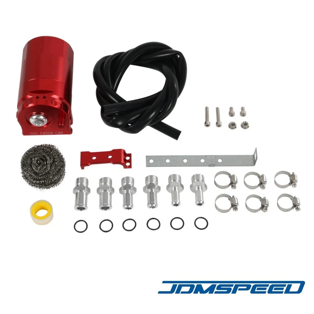 300ML Baffled Oil Catch Can Kit for Universal Applications (EV01516RD)