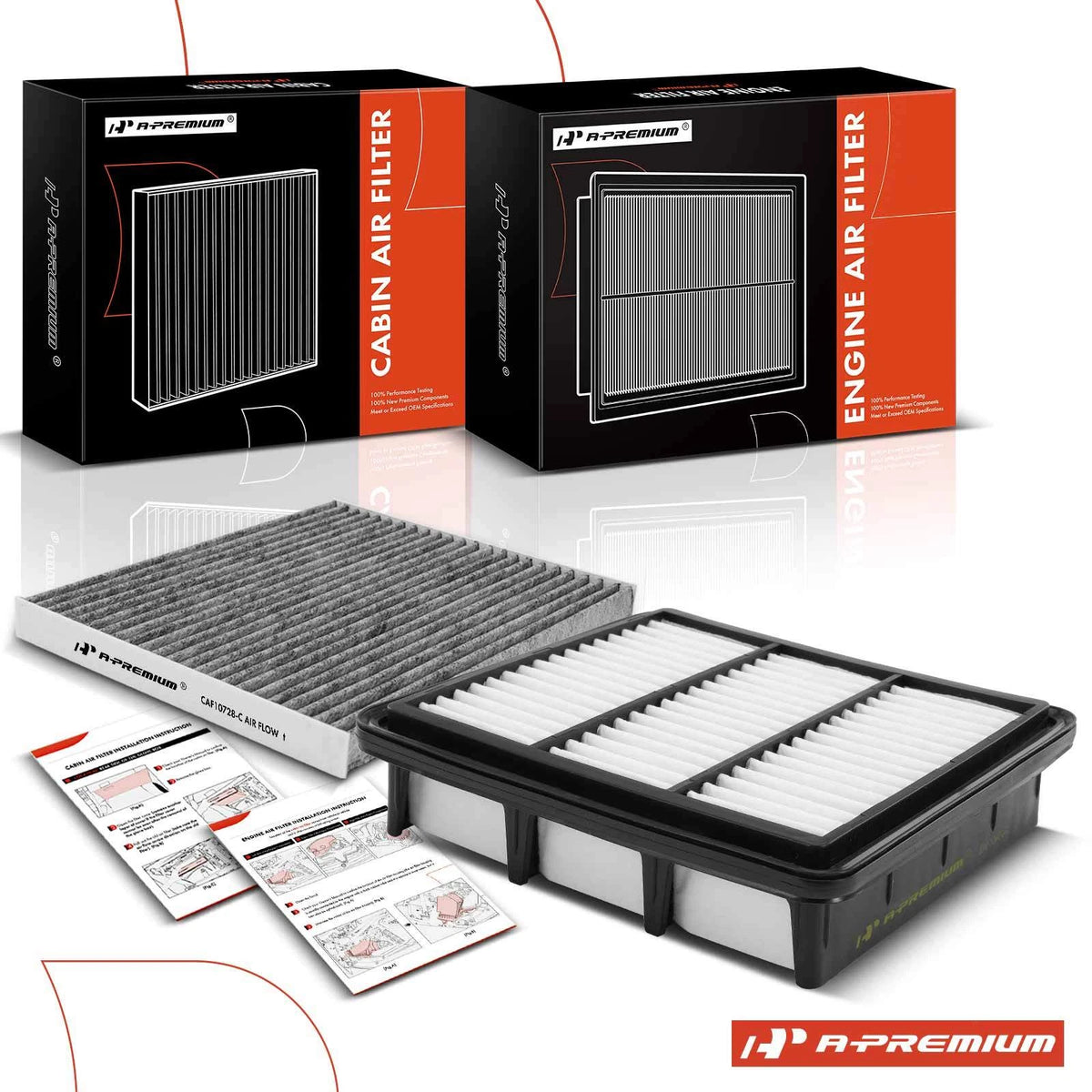 2X Engine & Cabin Air Filter for Hyundai Elantra (2007–2010) 28113-2H000, CA10470