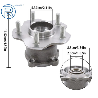 Pair Rear Wheel Hub Bearing 512373 for Nissan Rogue (2008–2020) AWD