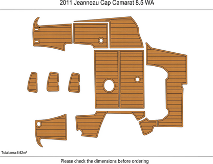 EVA Foam Flooring Mat for Jeanneau Cap Camarat 8 (2011)