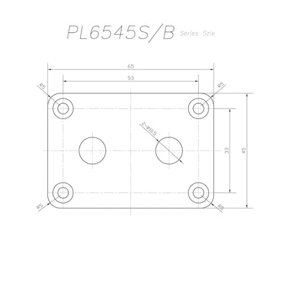 Aluminum Banana Jack Socket Plate Binding Post Terminal Box for Speaker (1/2x)