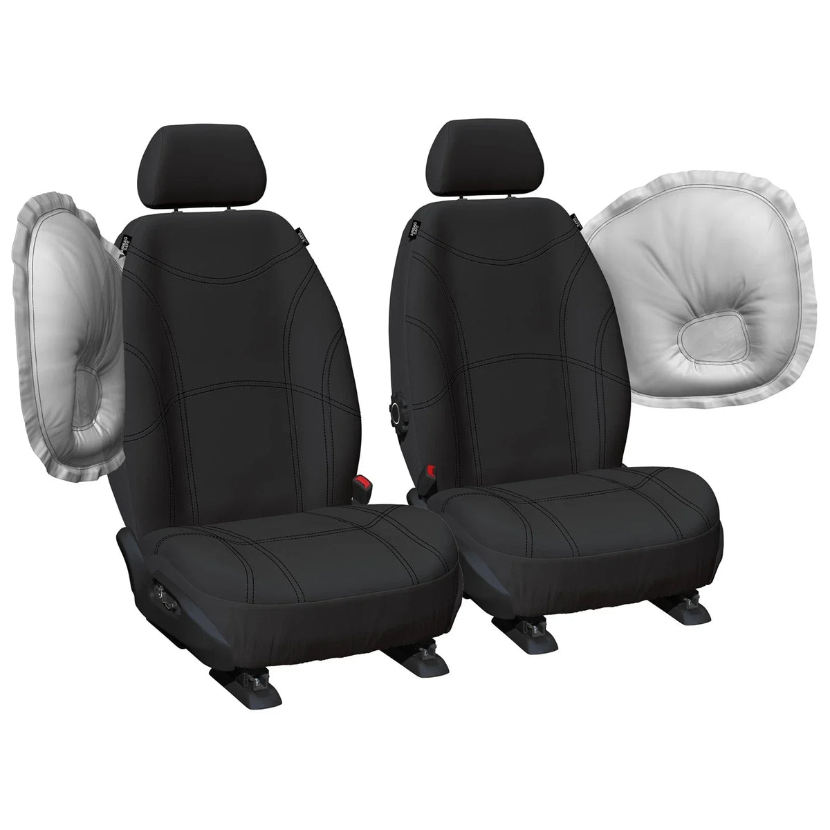 Front Custom Fit Neoprene Car Seat Covers for Toyota Hilux TGN16 2005-2015