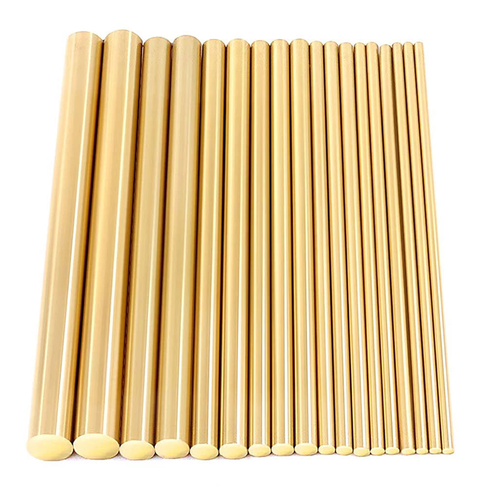 5PCS Brass Rod Pins for Knife Handle (200mm Length, 3/4/5/6mm Diameter)
