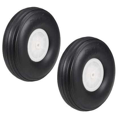 Set of 4 Tire and Wheel Sets for RC Car Airplane - PU Sponge, Plastic