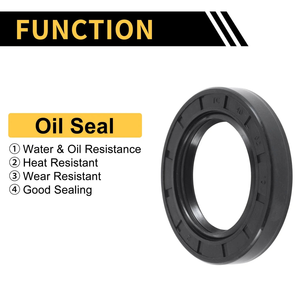 Set of 5 Oil Seal Rotary Shaft Seal NBR Rubber 40x62x10mm