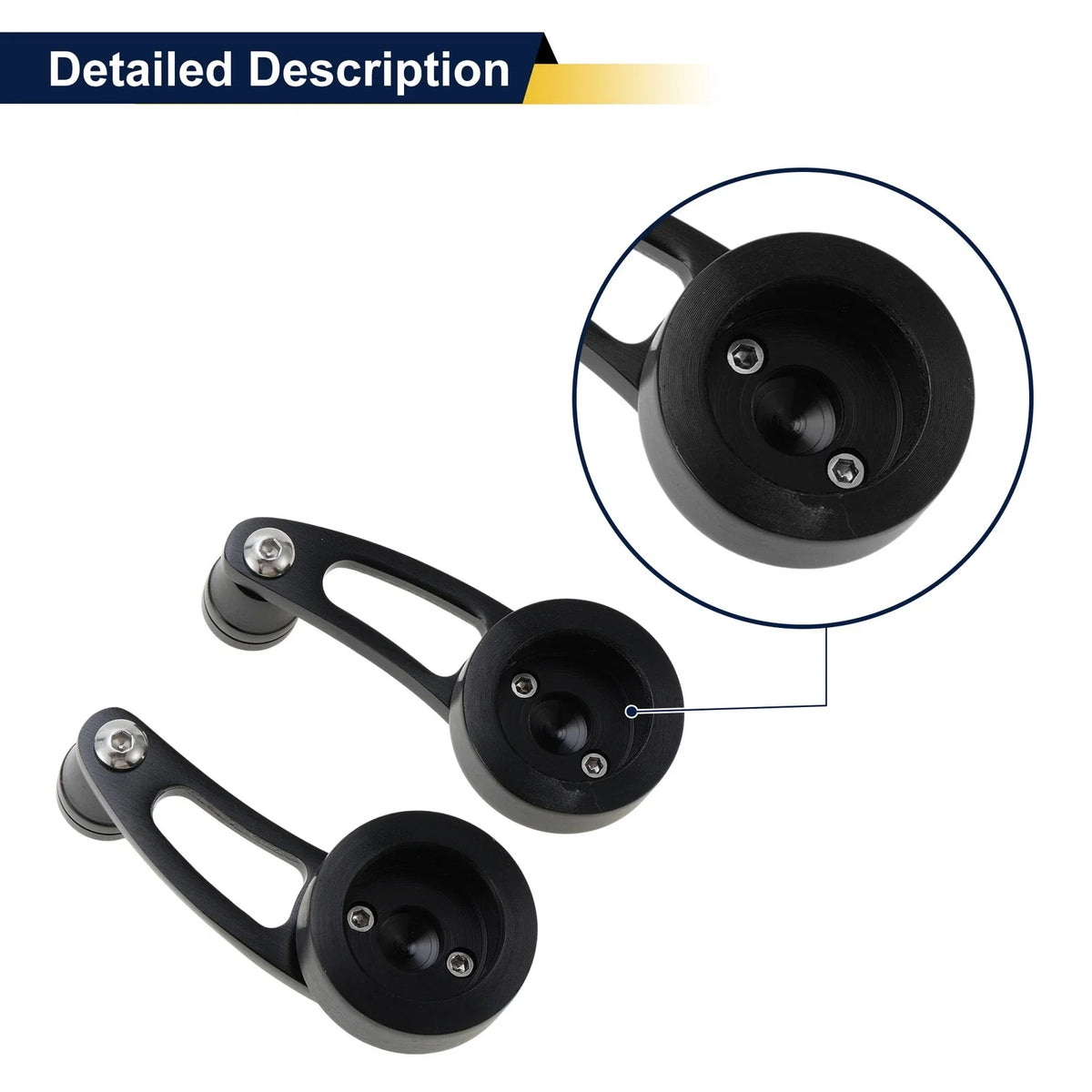 Set of 1 Car Door Window Crank Handle for Chevy Ford Chrysler (Black)